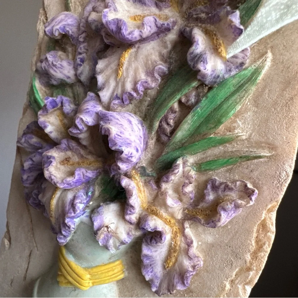 Christian World RIBBON BLESSING Plaque English Iris Each New Day Blessing Purple